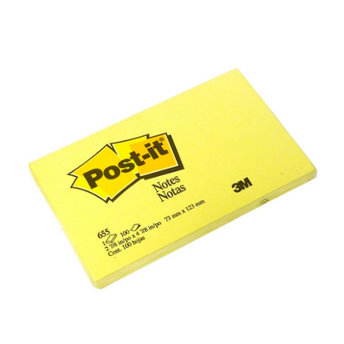 3M 655 3"x5" Yellow Post It 報事貼 (pad)