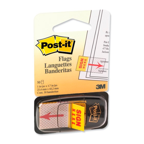 3M 680-9 1"x1-3/4" Sign Here Post It 報事貼 (pad)