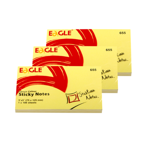 Eagle 3"x5" Yellow Post It 報事貼 (12's/pkg )